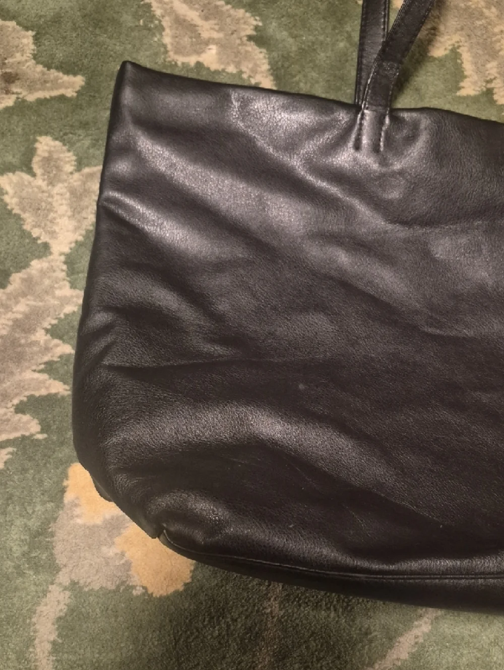 Donna Karan Black Leather Tote - Picture 6 of 14